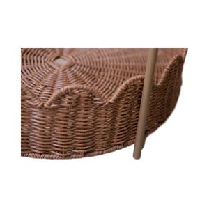 Chariot de service de cuisine de stockage en rotin à 2 niveaux Smart Furn chariot de bar industriel pour salle à manger et salon hôtels - Product Image 4