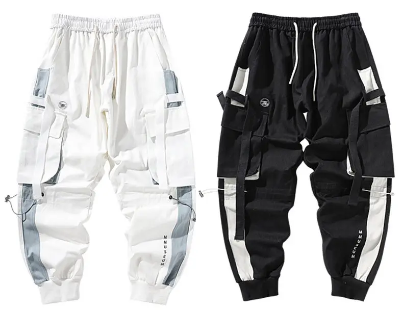 Pantalon de jogging cargo multi-poches pour hommes, pantalon Harajuku, pantalon de survêtement d'entraînement masculin, pantalon Harem Hip Hop