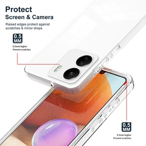 Funda Protectora Transparente para Teléfono Xiaomi <span class=keywords><strong>Redmi</strong></span> 13C Poco C65 <span class=keywords><strong>12T</strong></span> <span class=keywords><strong>Pro</strong></span>, con Protección Completa de TPU y PC, Gran Venta - Product Image 2
