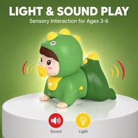 Jouet musical interactif RS pour bébé, poupée rampante électrique avec éclairage, accordeon et fonctions sensorielles, en ABS, jouet éducatif précoce 0-24 mois