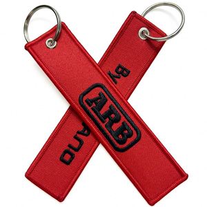 Double-Sided <b>Key</b> Chain Sublimation Fabric Canvas Flight <b>Custom</b> Logo Tag Embroidery Keychain - Product Image 2
