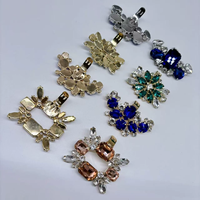 Accessoire de mariage de luxe fait à la main DIY talons de chaussures en cristal amovibles Clips de strass en diamant chaussures supérieures décoration boucle Clip