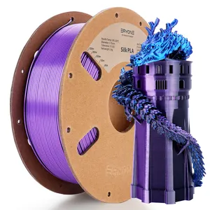 ERYONE tricolor seda PLA negro y azul y púrpura 3 colores extrusión PLA seda 3D impresora Material 1,75mm 1KG suministro de fábrica