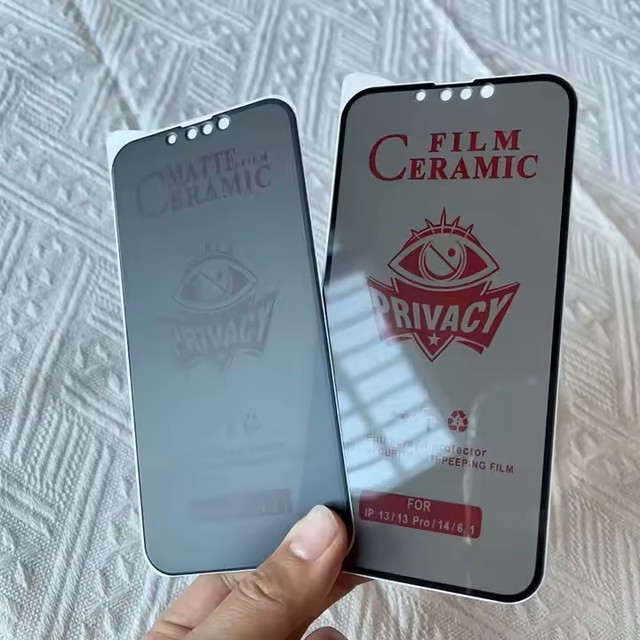 Matte Ceramic Privacy Soft Film Tempered Glass Screen Protector for Iphone 7 8s 12 13 12 13 14 15 16 17 Air Pro Max Ceramic Film