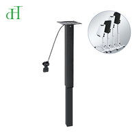 Base de bureau mobile pour ordinateur portable, réglable en hauteur, avec cadre de levage pneumatique ergonomique à colonne unique, de qualité professionnelle