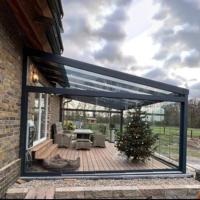 Panneaux de verre insonorisés trempés double couche design personnalisables Cadre en alliage d'aluminium Imperméable à la neige pour patio jardin véranda