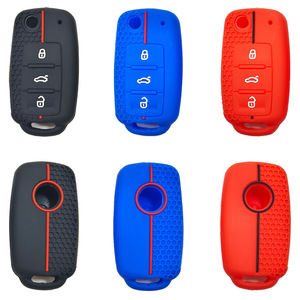Étui de protection pour clé de voiture en silicone populaire pour Skoda Yeti Superb Rapid Octavia SEAT Leon <span class=keywords><strong>Ibiza</strong></span> VW VOLKSWAGEN Golf Jetta POLO - Product Image 2