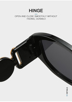 Lunettes de Soleil Carrées Blanches Personnalisées 2025 Unisexe en Gros, Verres Noirs Attribut Optique UV400, Conçues pour Hommes et Femmes