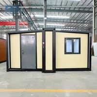 Maison préfabriquée extensible en conteneur de 20 pieds ou 40 pieds, maison modulaire pliable, mini-maison à 2 chambres, bureau mobile, hôtel, maison préfabriquée rapide