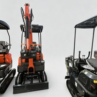 Mini-excavatrice sur chenilles Rongyixin HT18 pour composants hydrauliques Eaton de 1,2 tonne, capacité de godet de 0,025 m³, puissance de creusement élevée