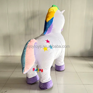 Disfraz de Mascota de unicornio arcoíris inflable para adultos estilo Little Pony para Carnaval, Cosplay y Navidad - Product Image 6