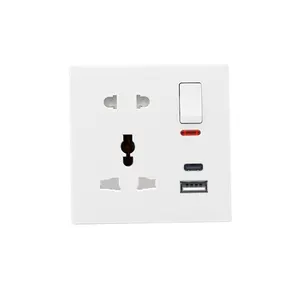 M0501LU AC Power 5V 3A Universal USB UK Wall Multi Socket and light Switch 220V 250V