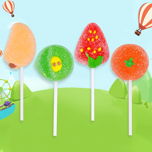 Supermercados Candy Shop 4 sabores afrutados Stick Fruit Sour Gummy Lollipop Caramelos y dulces Bolsa Embalaje Guangdong Eat Normal - Product Image 2