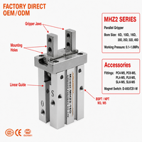 Série HFZ16/MHZ2 compatible avec les pinces pneumatiques SMC, alésage des doigts 6D~40D, course 4~30mm, pour applications de préhension et de placement