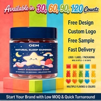 Gummies sans mélatonine pour adultes, favorisant la relaxation et des nuits paisibles, soutien naturel au calme, saveur fraise, 60 unités, 30