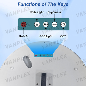 轻型便携式发光二极管环iPad漫游器手持自拍照相亭带面板镜 - Product Image 2