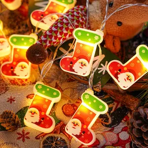 Alberi di natale luci decorazione batteria filo di rame pupazzo di neve Babbo Natale ha portato filo filo di luce di fata per arredamento di Natale