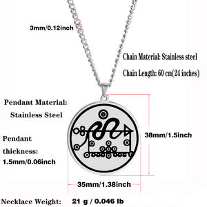 Sello de los Demonios de Eligos de la Ars Goetia, Dios Entre los 72 Pilares de Salomón, Talismán, Collar con Colgante de Acero Inoxidable Cortado con Láser - Product Image 3