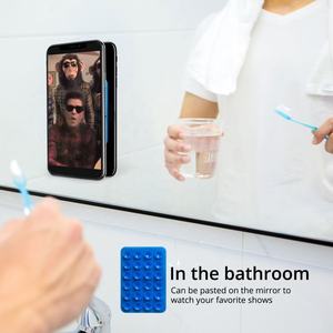 Funda de teléfono de succión de silicona Soporte adhesivo con soporte de agarre Compatible con todos los teléfonos móviles Color y logotipo personalizables - Product Image 3