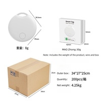 Traceur GPS intelligent pour clés, portefeuille, bagages, animaux de compagnie, mini-traceur GPS avec antenne et récepteur, en plastique, compatible iOS