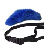 Vente en gros d'articles de mode de haute qualité, queues de renard et de loup en fourrure véritable, accessoires de costume pour Halloween, cosplay, fête, queues de chats et de renards