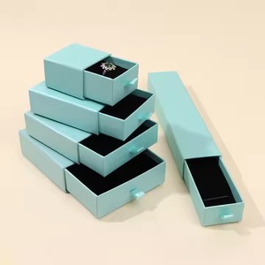 Packbloom bán buôn Đồng bằng màu đen đồ trang sức trong hộp quà Tặng số lượng lớn Trung Quốc giá rẻ giấy bán Unbranded tùy chỉnh thực hiện hộp với bọt và nắp - Product Image 6