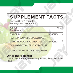 जेबी ओएम/ओडम निजी लेबल गार्सिनिया कैंबोगिया कैप्सूल भूख सुप्रेसेंट और वजन घटाने थोक थोक - Product Image 2