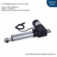 Moteur linéaire électrique à aimant permanent à commutation par balais CC 12V/24V de marque OEM, poussée 6000N, pour usage nautique, 150mm