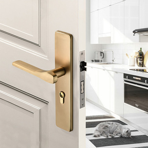 Thời Trang Phong Cách Mới Cửa Phòng Khóa Vàng Và Tay Cầm Cho Cửa Gỗ Nội Thất - Product Image 2