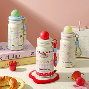 Yoshimi <b>Childrens</b> Insulated <b>Water</b> <b>Bottle</b> 500ml Cute Design With Strap Travel Use - Product Image 2