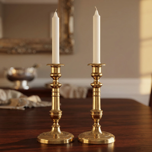 Support à bougie en laiton fait main, artisanat décoratif en laiton, DMB-202 - Product Image 4