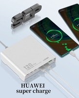 Chargeur universel LDNIO 120W GaN à charge rapide double QC3.0 PD Type C, 6 ports USB pour iPhone, MacBook, ordinateur portable, tablette