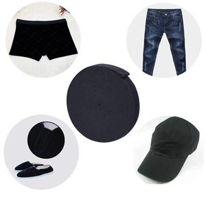 แถบยางยืดถักโครเชต์สีขาวดำเทปยืดหยุ่นสูงสำหรับกระเป๋าเสื้อผ้าสายรัดแบบแบนถักแบบเรียบบรรจุในม้วน - Product Image 6