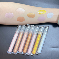 Outils de maquillage liquide pailleté de luxe pour le corps surligneur pour le visage huile scintillante pour le corps de marque privée
