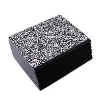 Cahier classique en marbre noir, 100 feuilles, lignes larges, pour fournitures scolaires et de bureau