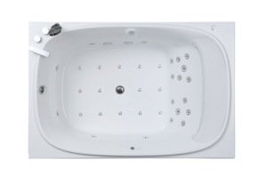 Baignoire et <span class=keywords><strong>spa</strong></span> autoportant rectangulaire moderne <span class=keywords><strong>en</strong></span> acrylique de 1,82 m pour 2 personnes, avec 30 jets de <span class=keywords><strong>massage</strong></span> profond pour adultes - Product Image 2