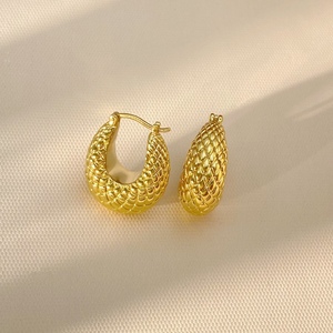 Pendientes de Oro de 18K Xinfly, Pendientes de Oro Real Au750, Pendientes para Mujer, Joyería Fina para Bodas, Uso Diario, Regalo - Product Image 4