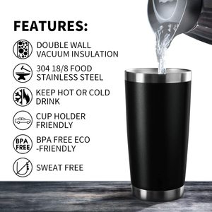 Factory Wholesale 20oz Travel <strong>Tumbler</strong> Cups Double Wall Vacuum Insulated Stainless Steel Coffee <strong>Tumbler</strong> With Lid - Product Image 4
