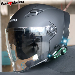 Helm Half Face Universal untuk Pengendara Motor Listrik, Pria/Wanita, Semua Musim, Dual Visor, dengan Interkom <span class=keywords><strong>Bluetooth</strong></span>, Material ABS, 3C Baru - Product Image 2
