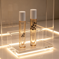 Flacon de parfum en verre vide 10 ml, ensemble d'emballage cosmétique, flacons cosmétiques élégants avec bille et capuchon, flacons de parfum en verre