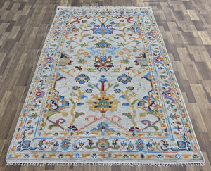 พรมขนสัตว์ทำมือสไตล์โมเดิร์นสีพาสเทลสำหรับห้องนั่งเล่นและห้องนอน - Product Image 2