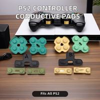 Boutons de remplacement en silicone conducteur filaire 2026R pour la réparation de la manette PS2, pièces de rechange pour jeux