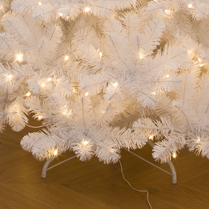 Lighted White Dense PVC Christmas <b>Tree</b>, Full Sizes Available, Automatic <b>Tree</b> for Living Room & Mall Decoration - Product Image 4