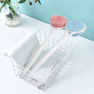 Body <b>Brushes</b> with Long-Handle Silicone Shower <b>Brush</b> <b>for</b> <b>Back</b> Scrub and <b>Bath</b> Massage - Product Image 4
