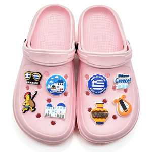 Breloque de chaussure en PVC souple pour sabots, souvenir de voyage en Grèce, accessoire DIY, Santorin, Acropole, drapeau, vase, harpe, décoration de chaussures Grèce - Product Image 2