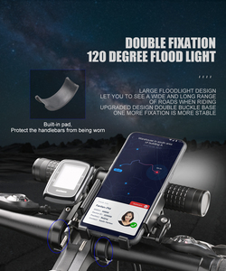 5 1 support d'extension de phare de vélo multifonctionnel 1200Lm IPX65 étanche 10000mAh USB support de téléphone Rechargeable support de montre - Product Image 3