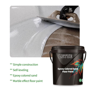 Foshan Factory Wholesale Marble Stone Effect Non Slip Self Leveling Waterproof <b>Epoxy</b> <b>Coloured</b> Sand Floor Paint - Product Image 4