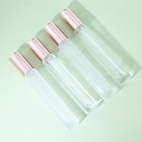 En stock – Flacons de parfum carrés en verre dépoli de 10 ml avec bouchon à vis en bois, rechargeables, format voyage, vides, pour diffuseur à bâtonnets