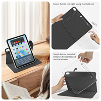 Coque rotative intelligente pour Apple iPad Air 13 pouces (M3/M2) Pro 12.9 pouces 6e/5e/4e génération Coque pour iPad Pro 13 2024 M4
