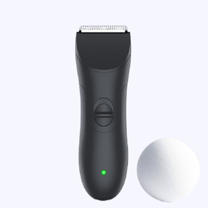 Cortadora de pelo eléctrica profesional para hombres, máquina para cortar el pelo clásica, resistente al agua, recargable, cuerpo púbico, color negro - Product Image 1